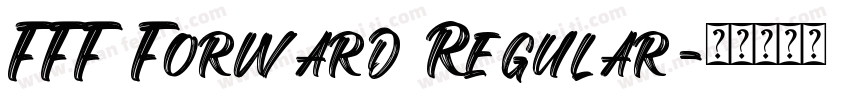 FFF Forward Regular字体转换